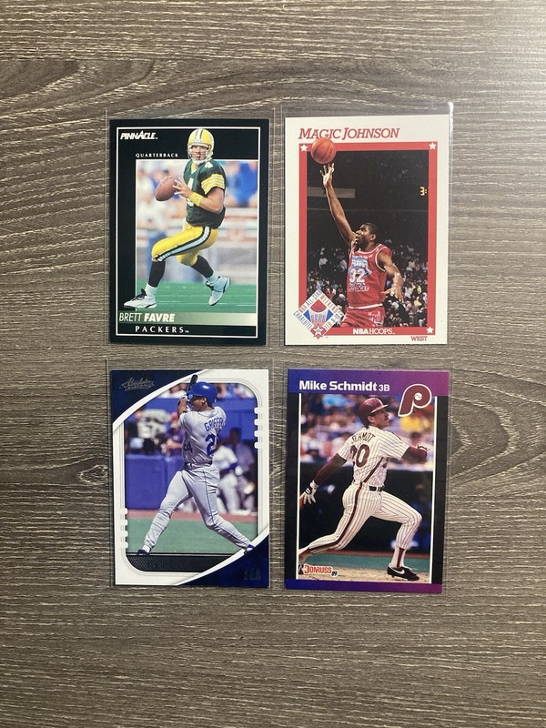 Lot 100 HOF Cards No Duplicates Vintage. MLB, NFL, NBA