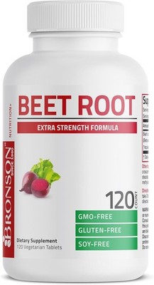 New Bronson Beet Root Extra Strength 120 Tablets Exp. 03/2027