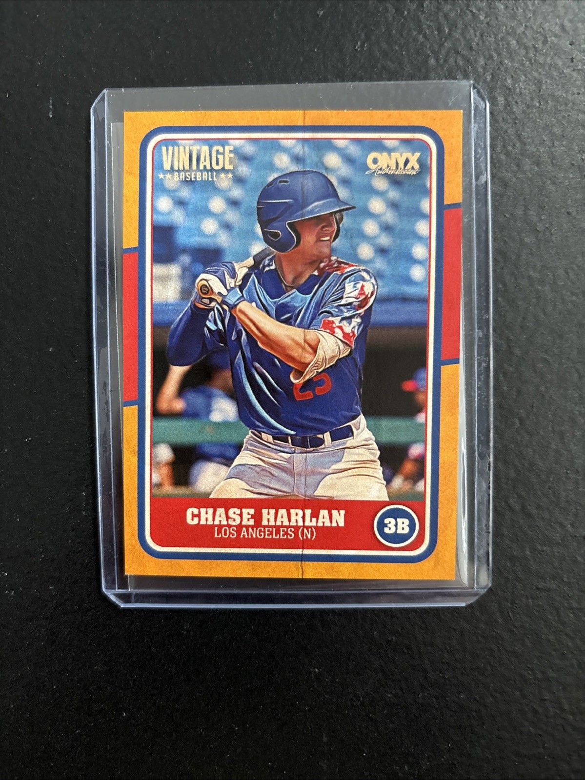 2025 Onyx Vintage - Chase Harlan Orange Border /150 #OVCHHA - Dodgers Prospect