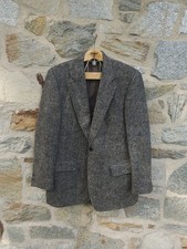 VTG Brooks Brothers Brooks Tweed Shetland Wool Men's Blazer 46L USA Made Gray