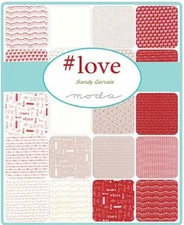 Moda Valentine Charm Pack - #love - Precut Cotton Quilting Fabric