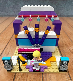 Three Lego Friends: Rehearsal Stage 41004, Andrea's Stage 3932, Red Carpet 30205