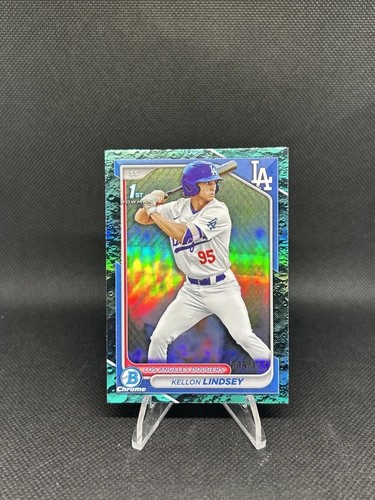 2024 Bowman Draft - Chrome Kellon Lindsey #BDC-24 Aqua Lunar Refractor /125 (RC)