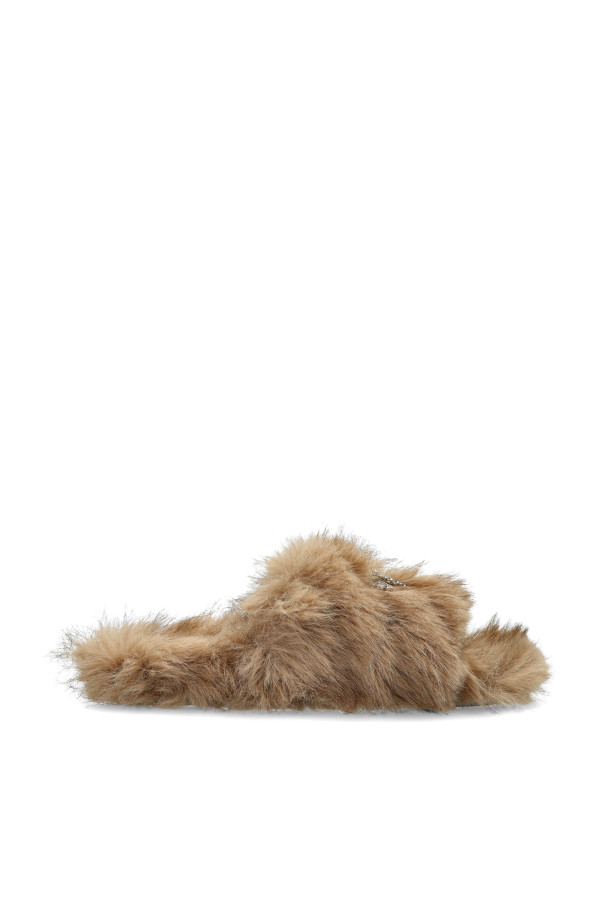 Balenciaga - Women - Furry slides - Beige 181290₽