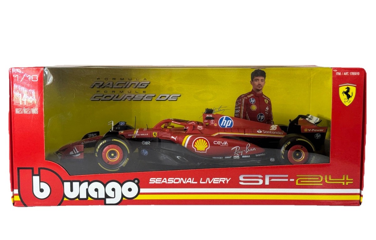 BBURAGO 1/18 - FERRARI F1 SF-24 - SEASON CAR 2024 (C. LECLERC