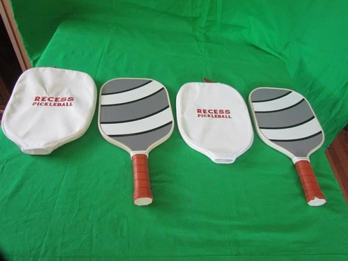 Recess Pickleball Racquet Paddle with Carrying Case Pair 2 Each Nice Condition