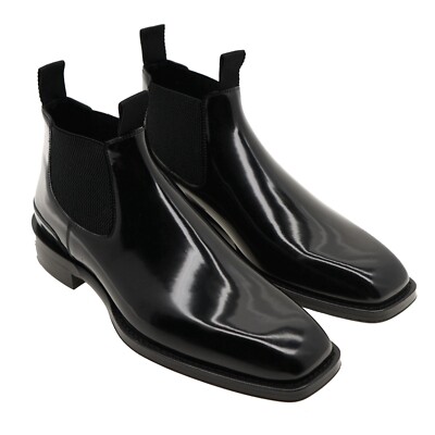 Burberry Bloomsbury Chelsea Boots Black Leather Size 43 New  display picture 2