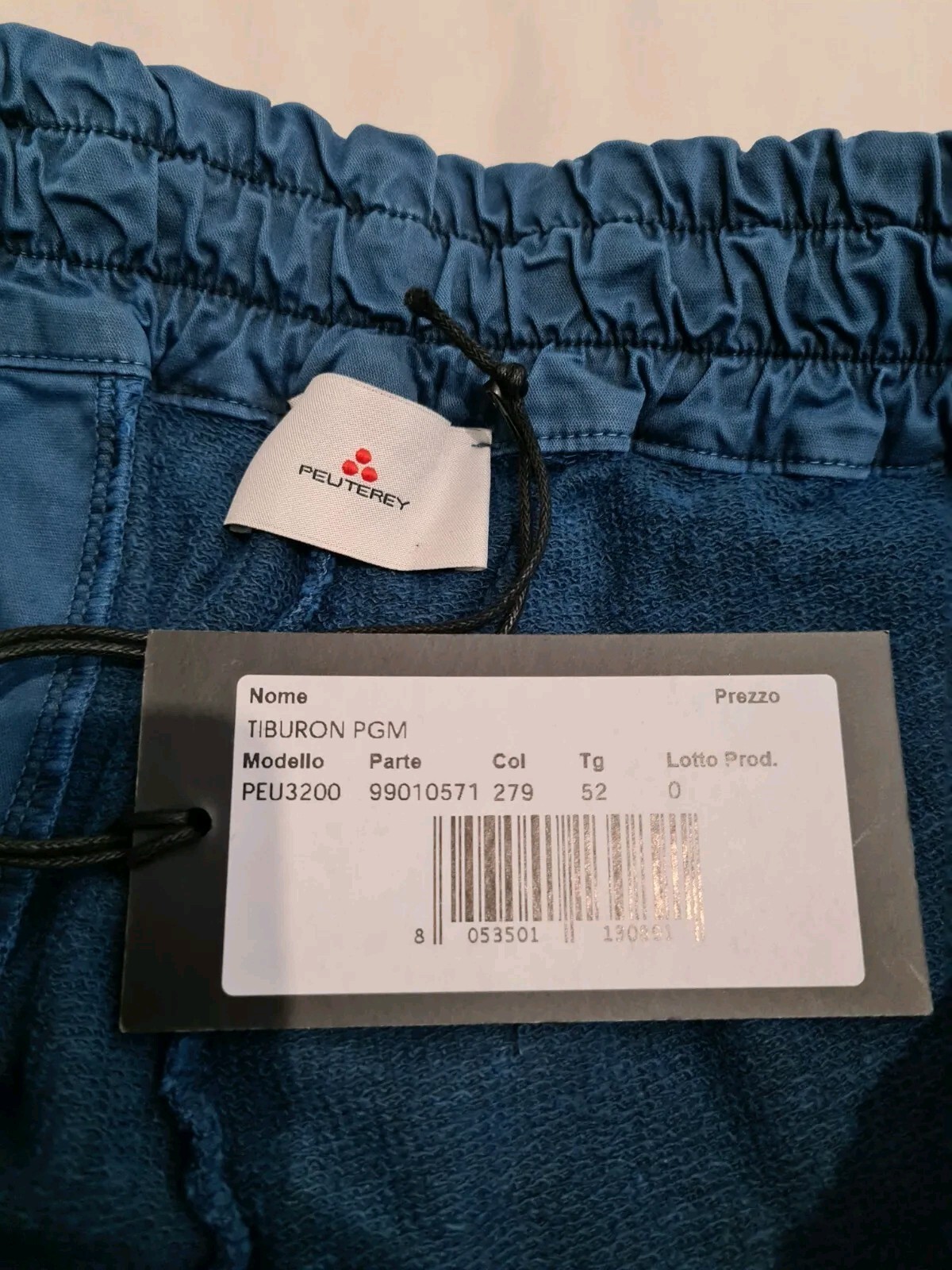 Peuterey Tiburon PGM Sweatpant Joggers PEU3200 Blue Size Large 36" W image 5