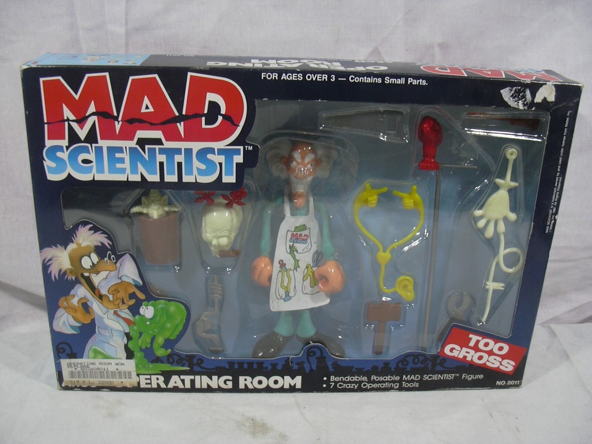 MAD SCIENTIST MATTEL 80 's ARCO TOYS OPERATING ROOM BENDABLE