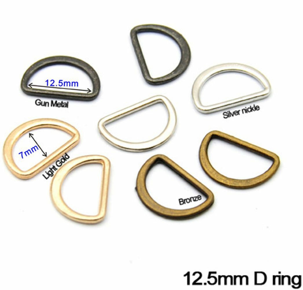 12 Pièces Anneaux En D Métal 25 Mm (0,98 Pouce) - Marque Uxcell, Neufs