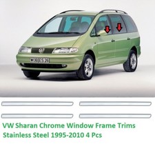 VW Sharan Chrome Window Frame Trims Stainless Steel 1995-2010 4 Pcs