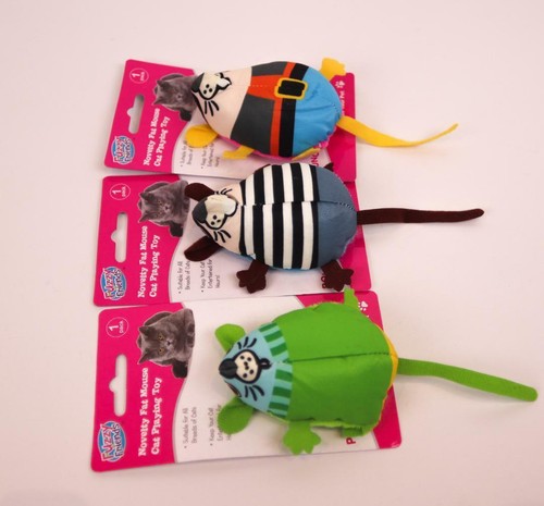 Novelty Cat Playing Toy Mouse Mice Toys Cats Kittens Pet Chew Toy Pack of 3 9cm - Picture 9 of 9