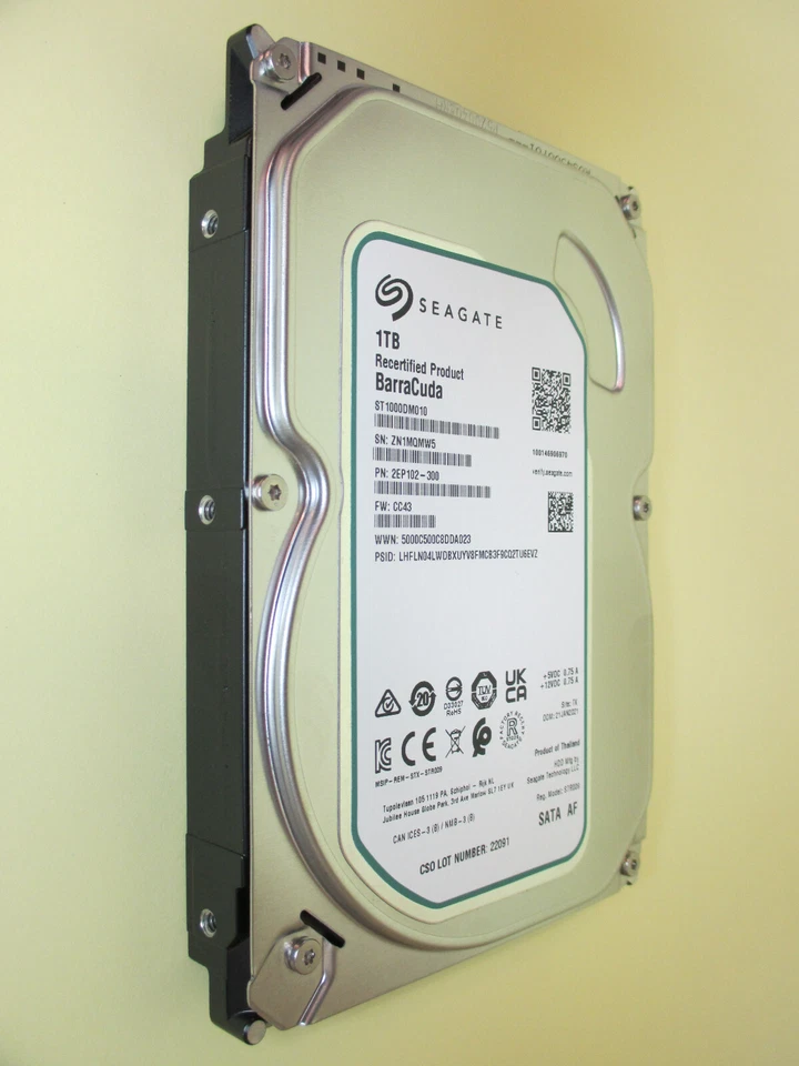 Seagate ST1000DM010 interne 3,5" 8,9cm Sata3 Festplatte 1TB - BarraCuda Serie - Bild 2 von 4