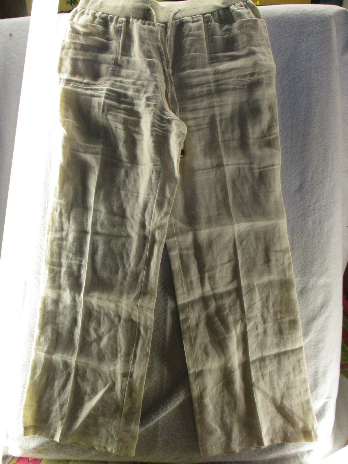 style u0026 co beige linen pants sz 6 | eBay