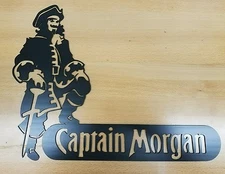 Captain Morgan metal wall art plasma cut decor rum gift idea
