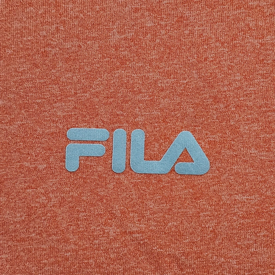 Camiseta Fila Manga Corta Naranja Rendimiento Poliéster Spandex Hombre L Foto 3 de 4