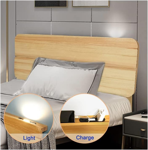 Headboard Twin Bed Backboard Dorm Head Board with Storage Shelves Wooden Freesta