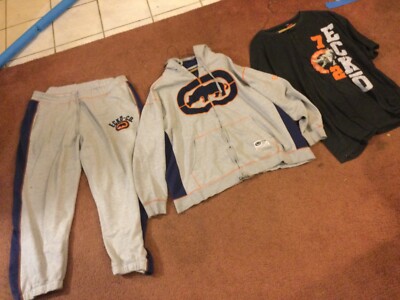 Ecko Men's 3-pc Tracksuit Matching Set Gray/Orange/Blue 3XB-4XB