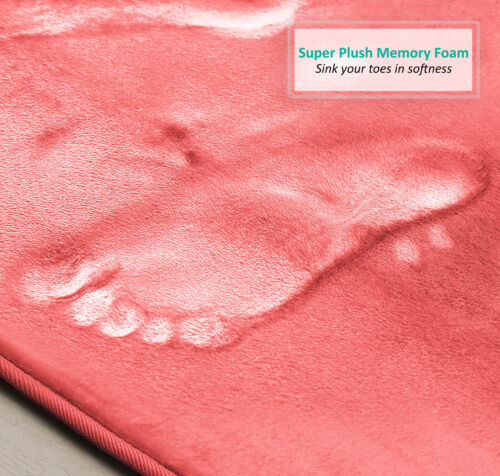 3PC Bathroom Rug Memory Foam Bath Mat Set - Small Large and Contour Bath Rugs - Picture 56 of 175
