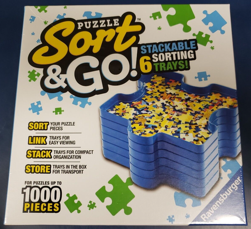 Ravensburger SORT & GO Puzzle Accessory 6 Stackable Sorting Trays up to 1000 Pv - Picture 8 of 12