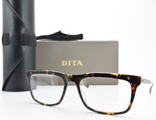 DITA Brille Stalko DTX130 TRT-GUN 53 Glanz Tortoise Graphit Rechteckig Luxus OVP