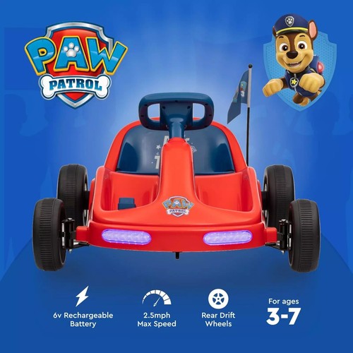 Paw Patrol Chase 6V Electric Go Kart for Kids, Electric Ride-On Toy with Ligh... - Picture 7 of 7