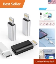 Lightweight USB C to iphone Adapter - 3-Pack for iPhone/iPad Compatibility