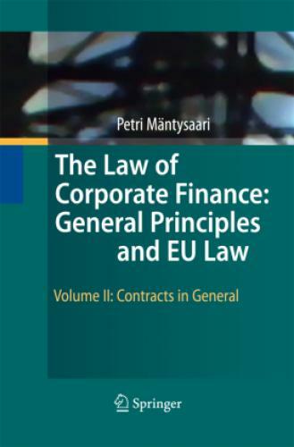 Thumbnail - The Law Of Corporate Finance: General Principles And Eu Law. Vol.2