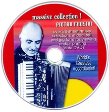 PIETRO FROSINI - MASSIVE ACCORDION SHEET MUSIC COLLECTION - 88 SELECTIONS on DVD