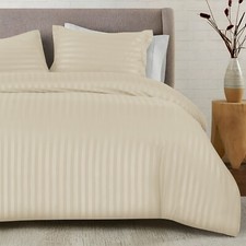 Luxury Duvet Cover SET Stripe Quilt Covers Bedding Sets Single Double King Size