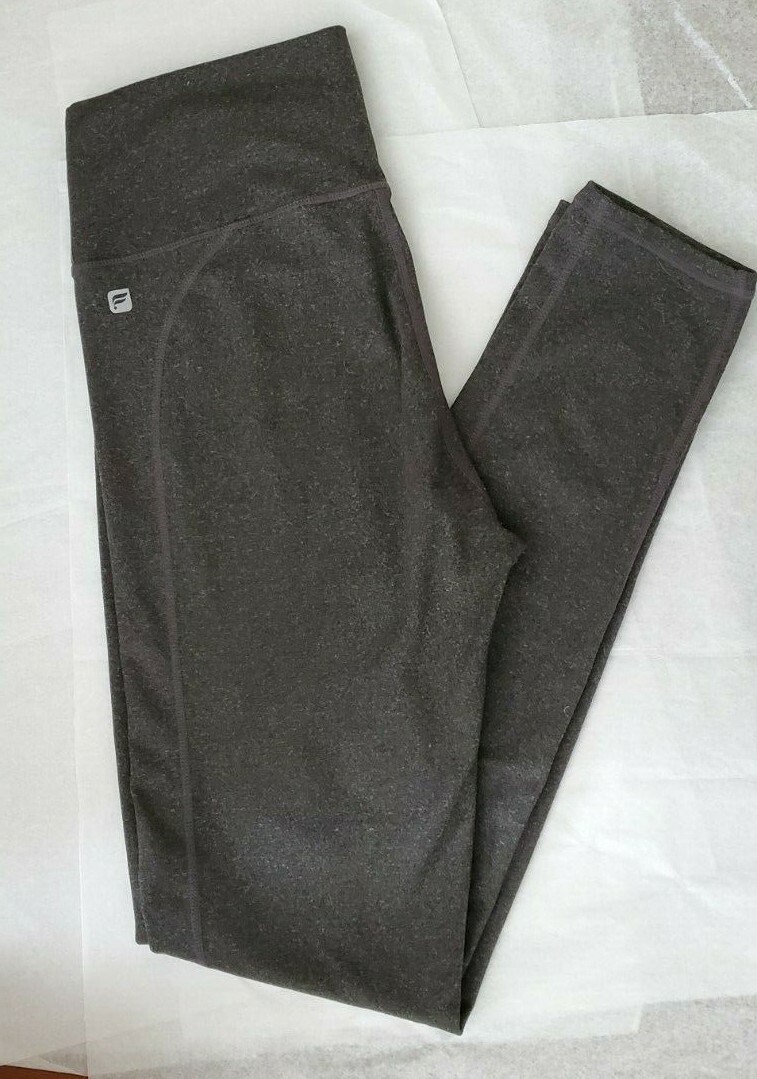 Fila leggings running vita lunga tweed grigio tg S