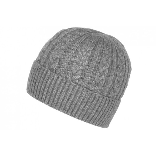 Bonnet Gris Doux En Laine Avec Doublure Polaire Chaude - Taille Unique Unisexe