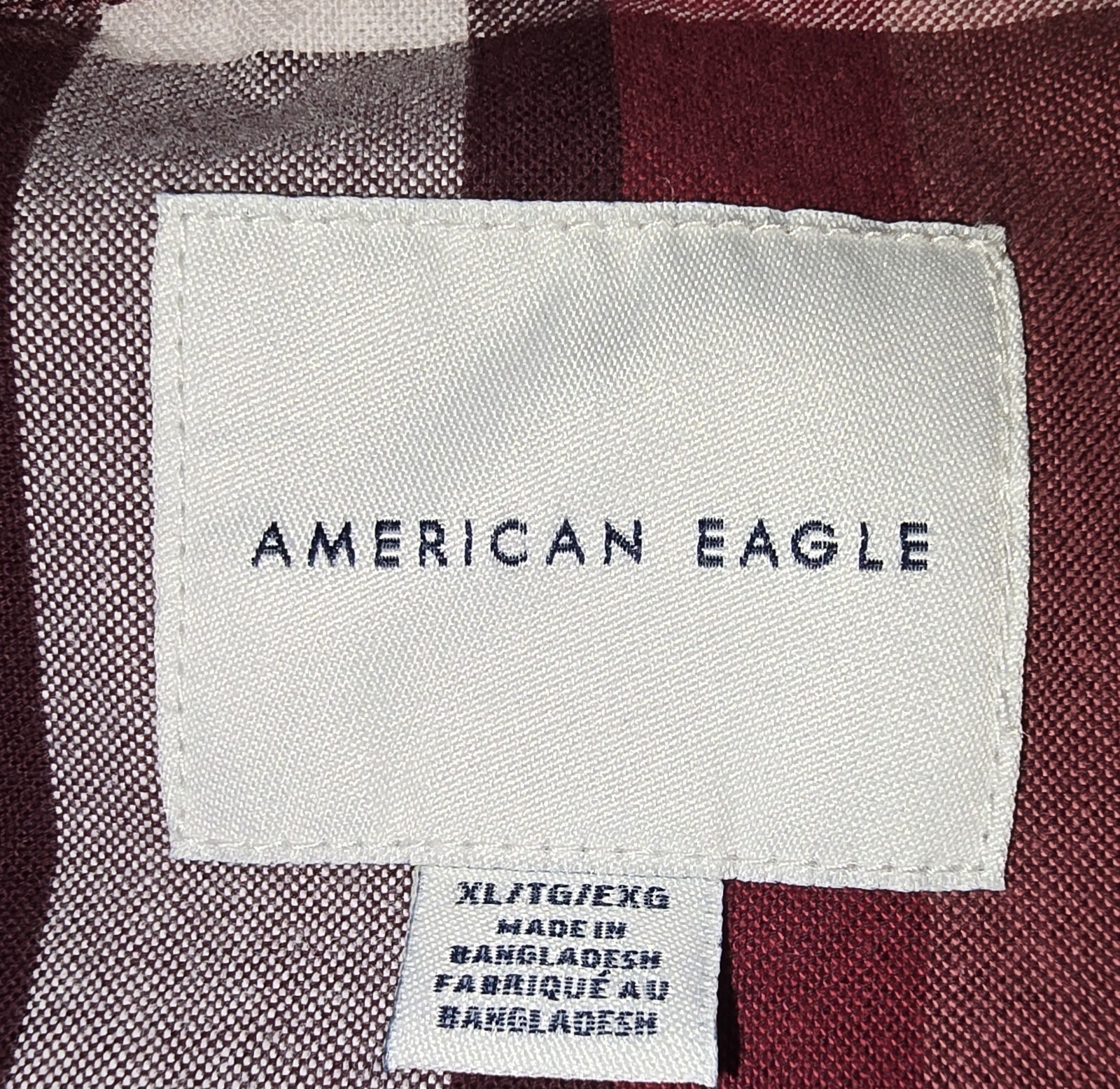 American Eagle Button Down Checkered Shirt Men's … - image 9