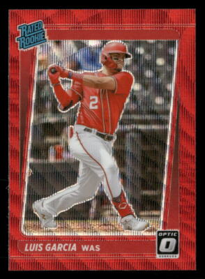 2021 Donruss Optic Luis V. Garcia #45 Red Wave Rated Rookie RC Nationals
