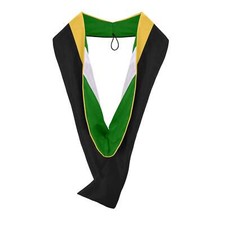 Endea Graduation Masters Hood For Science, Mathematics - Gold/Green/White
