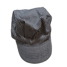 Train Conductor Hat Engineer Railroad Cap Pretend Play Child Boy Striped Denim