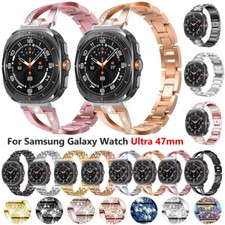 Bling Metal Stainless Steel Watch Band Strap For Samsung Galaxy Watch Ultra 47mm