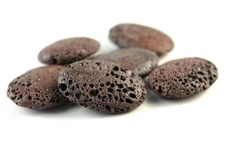 50X40MM BROWN VOLCANIC BASALTIC LAVA GEMSTONE OVAL 50X40MM LOOSE BEADS 10inch