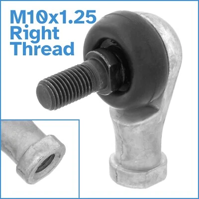 M10 x 1.25 90 Degree Elbow Axial Ball Joint Rod End Socket Caron Steel Zinc Part