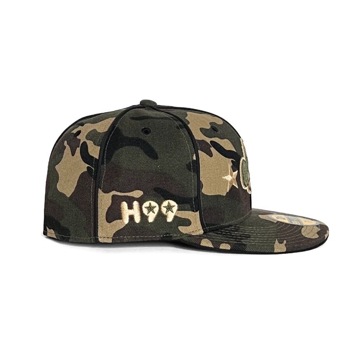 HAPPY 99 CLIO Camo Fitted Hat - SIZE 7 1/4 *MISSING GOLD STICKER