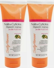 Sally Hansen Nails & Cuticles Hand Creme 24 hr Moisture 3.4 Oz Each (2 PACK)