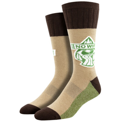 Socksmith Outlands Men's Crew Socks Outlands Atomicchild No Wifi Fun Footwear