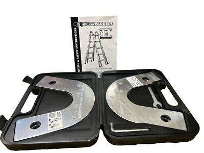Gorilla Ladder Static Hinge Rail Bracket Kit Scaffold Mode Case, Manual Wrenches
