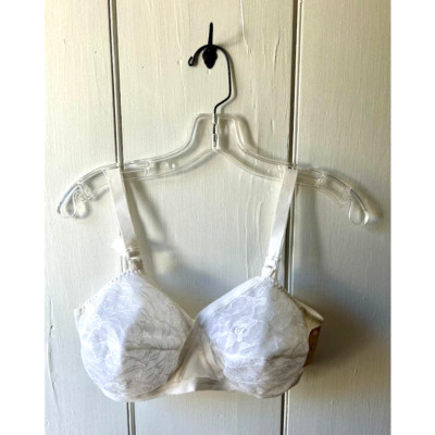 Vintage 60s bra size 38C mrs maisel bullet new old stock white lace