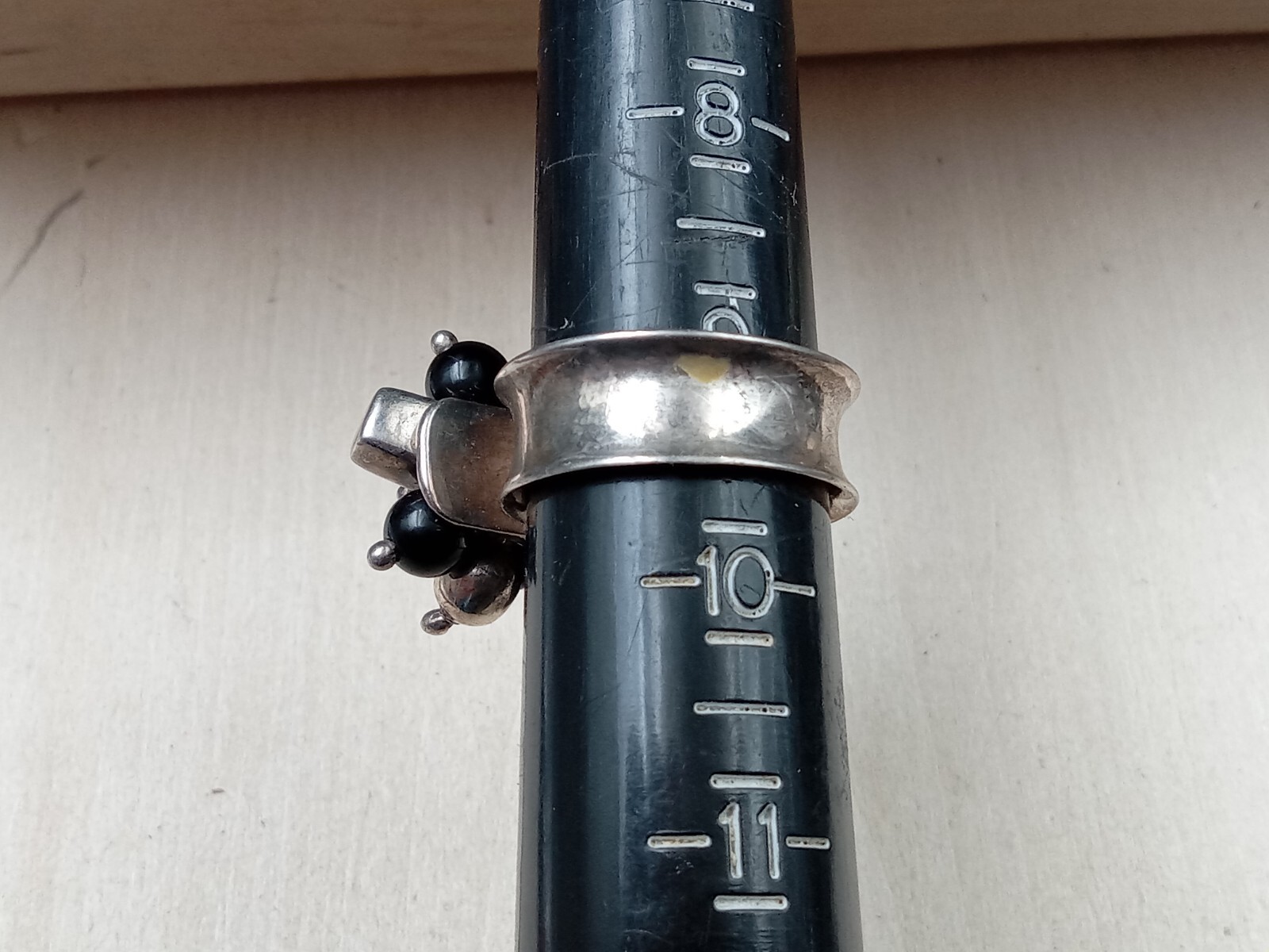 Statement Artisan Made Sterling Silver Ring w. Sp… - image 7