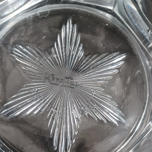 Crystal Sugar Bowl KrysTol Chippendale Antique Vintage Double Handled 1907 - Picture 7 of 24