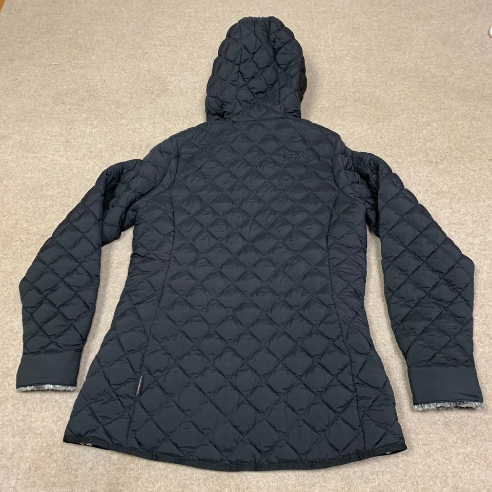 Chaqueta Thermoball The North Face para mujer S negra polar forrada Sherpa botón a presión Foto 2 de 4