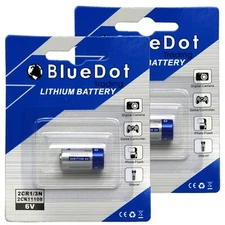 FREE SHIPPING 2 Qty 2CR1/3N 2L76 5008LC BlueDot Lithium Batteries US SELLER