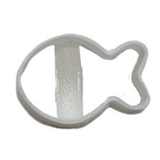 WHITE GOLDFISH GOLD FISH 1.5 INCH OUTLINE COOKIE CUTTER MADE IN USA PR4973