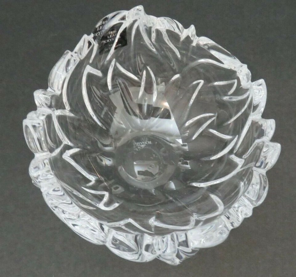 Jarrón Rogaska cristal llama elemento cuenco Eslovenia vintage Foto 4 de 4